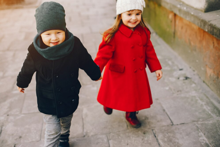 kids in winter coats