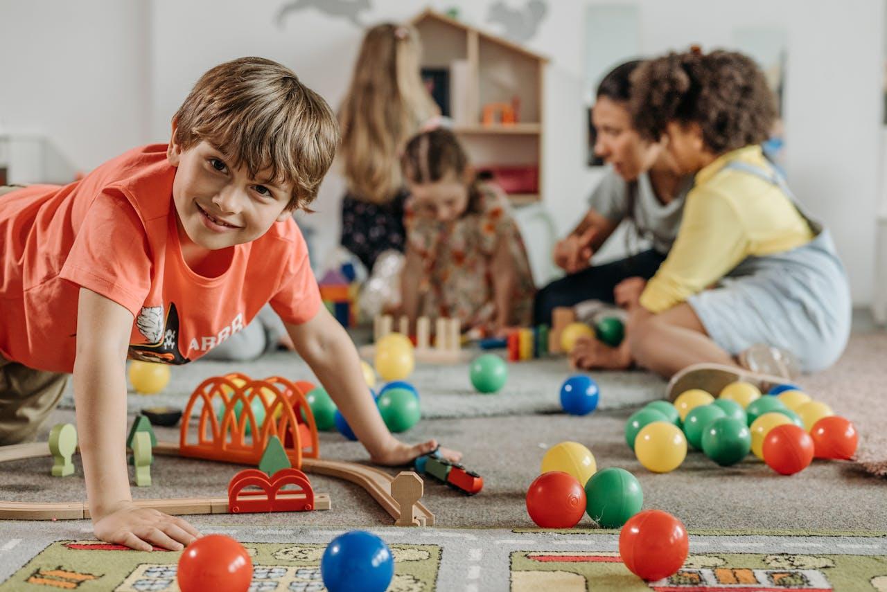 kids playing indoors
