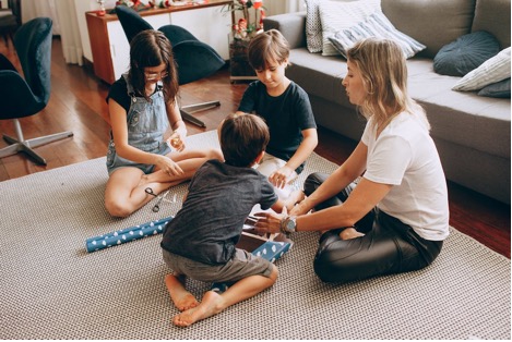 teacher with kids