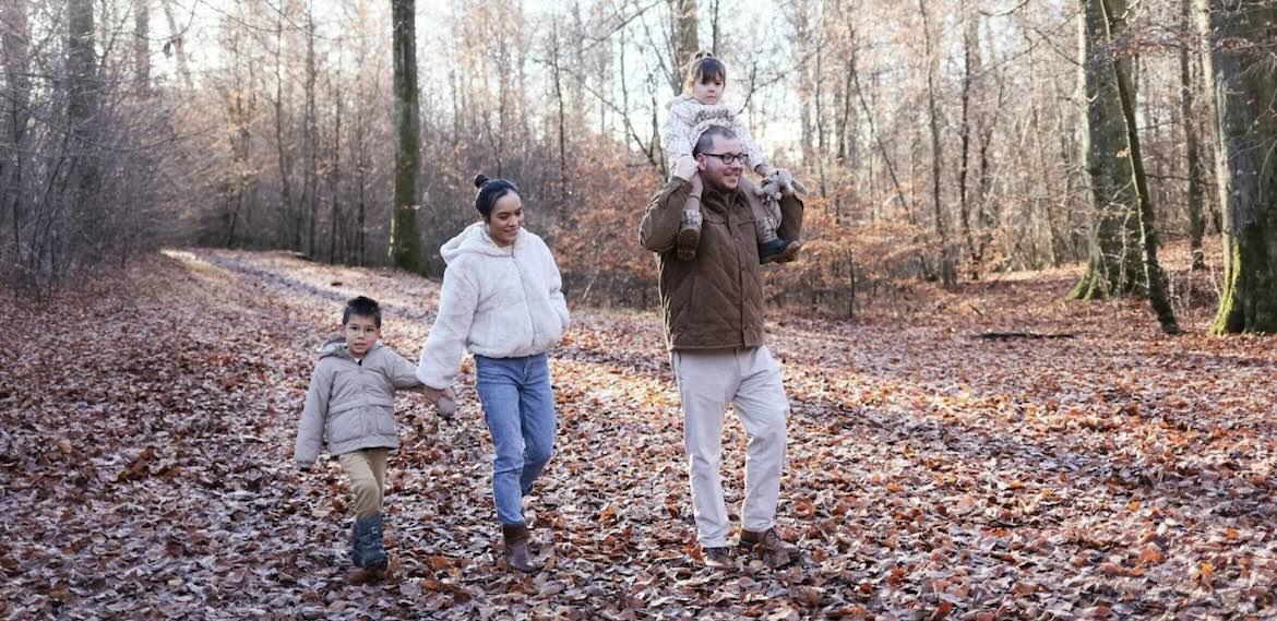 Outdoor family walk