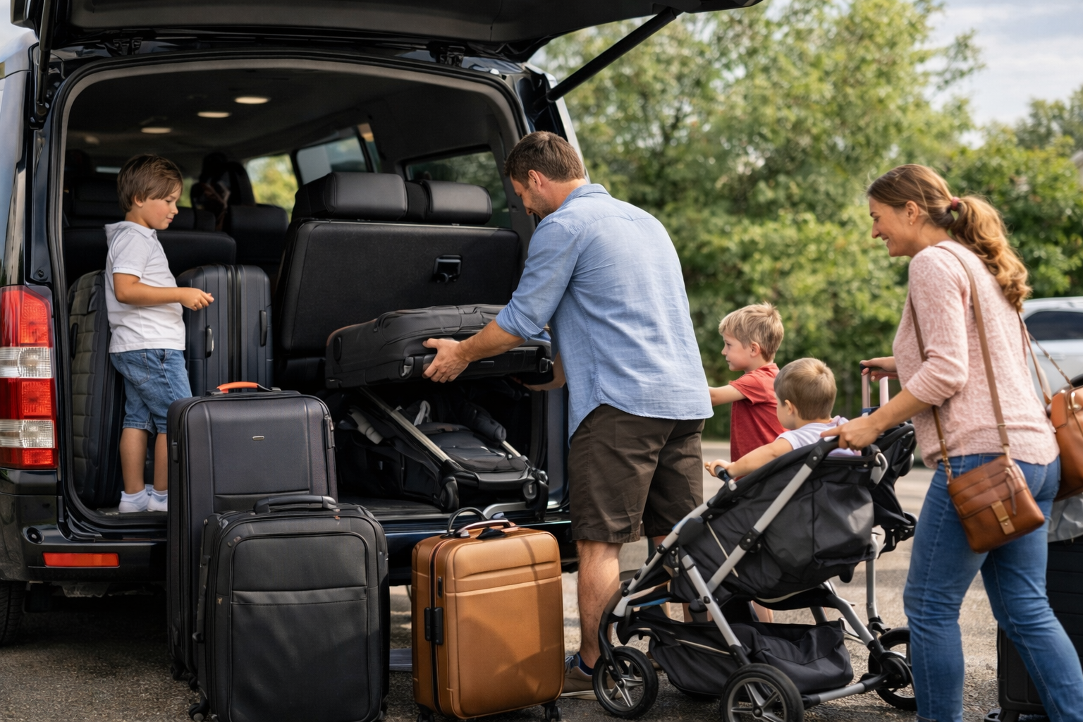 loading a passenger van