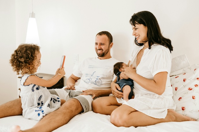 lazy start to family morning