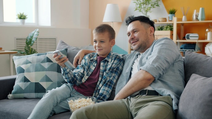 dad and son