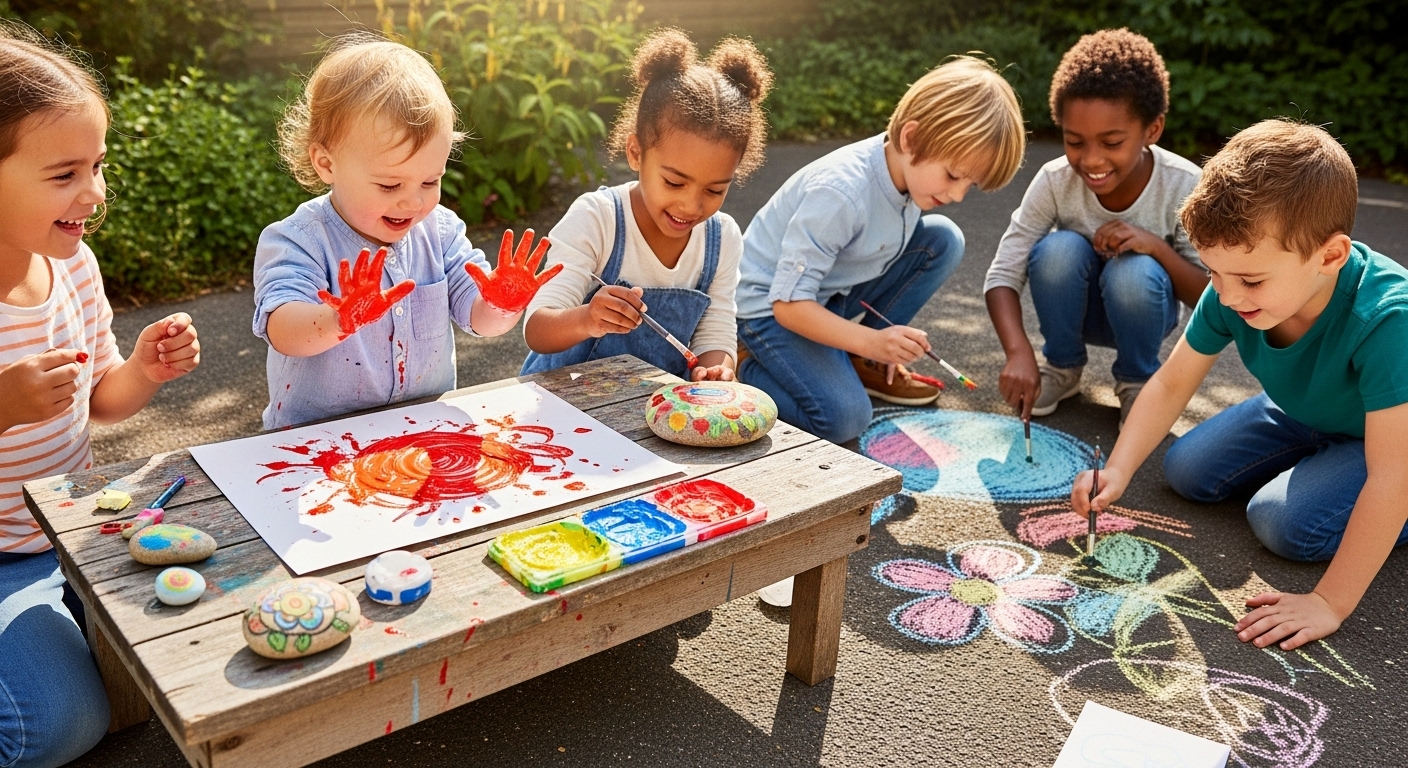 kids outdoor painting class