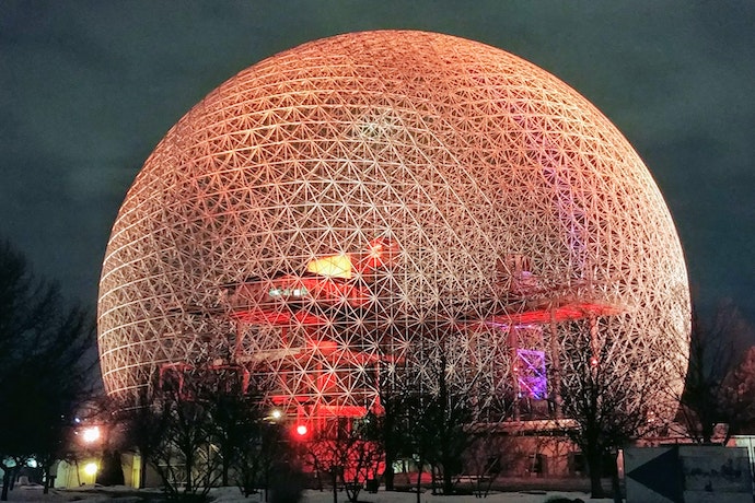 exterior shot of Montreal planetarium