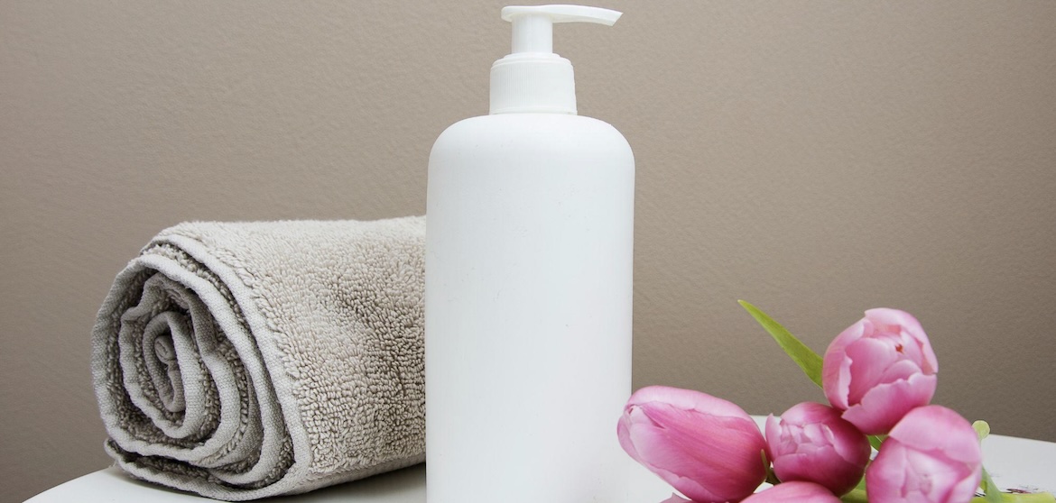 Spa items laid out