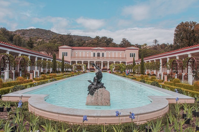Exterior shot of Getty Villa Los Angeles