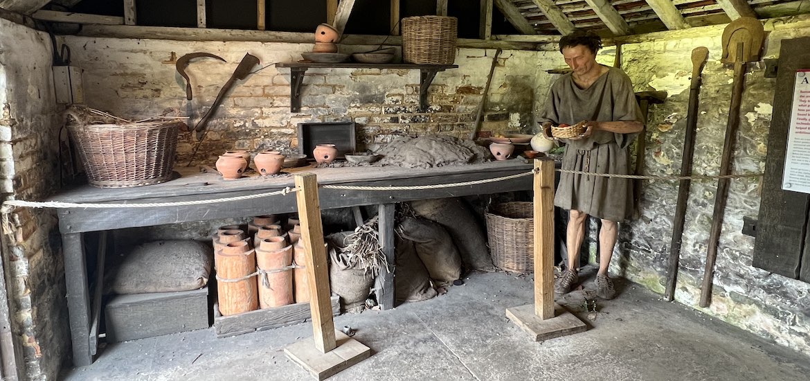 fishbourne roman palace display blacksmith