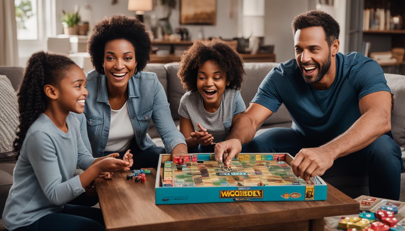Family Engaged in Board Games