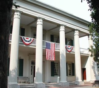 andrew jacksons hermitage flags on building nashville