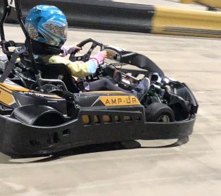 Speeders delight in the all-electric professional go karting at Amp Up Action Park in St. Louis.