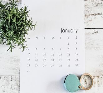 a calendar with January marked