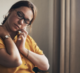 woman on phone