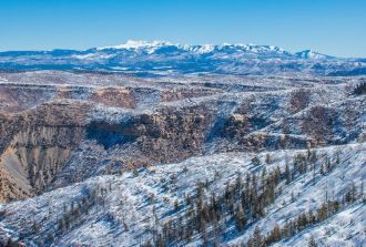 A wide shot of Mesa Verde National park