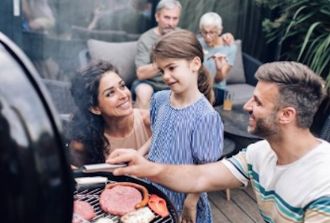 Family backyard BBQ