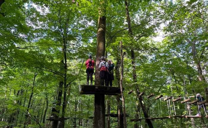 mountain ridge adventure zipline treetop canopy