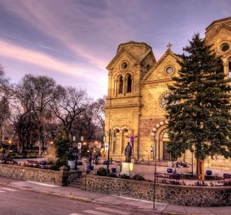 santa fe new mexico church at sunset santa fe city guide
