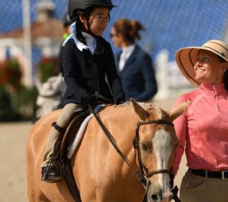 Kid at horse show