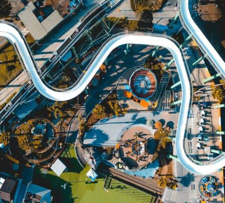 Arial view of waterpark