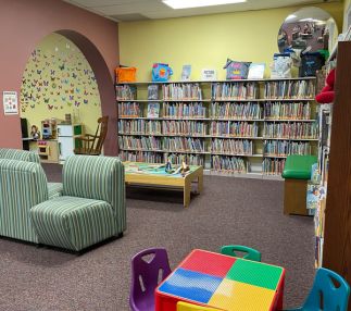 shelves of books