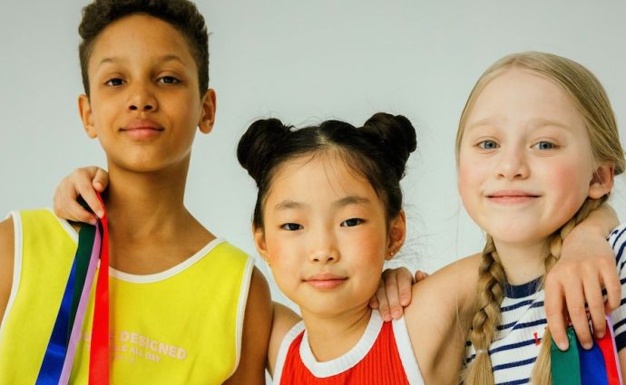 three kids in a cool pose