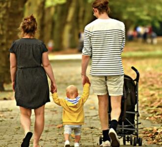 A family walk in the park