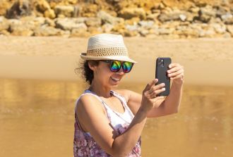 mum taking selfie