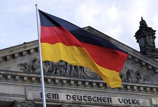 german flag on building