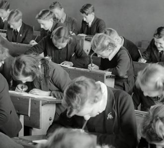 kids studying in class