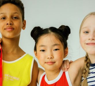 three kids in a cool pose