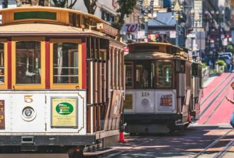 Cable cars in San Francisco