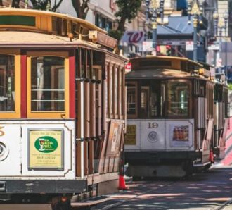 Cable cars in San Francisco