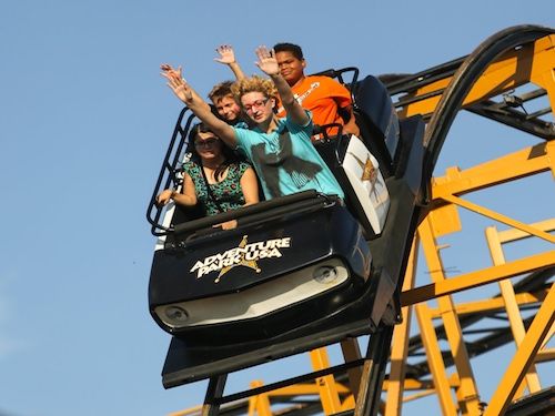 Adventure Park USA theme parks in Maryland for kids indoor and outdoor rides