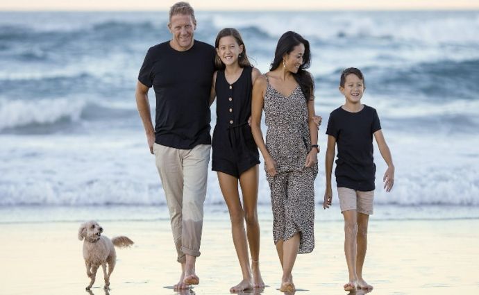 Family on holiday in portugal