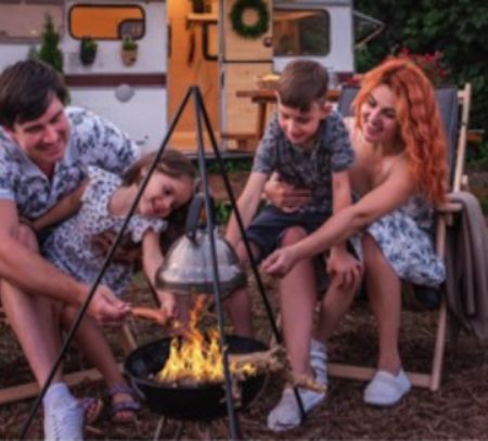 a family on a camping trip