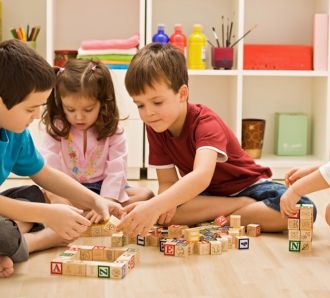 Kids playing at home