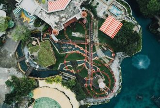 Aerial View Theme Park
