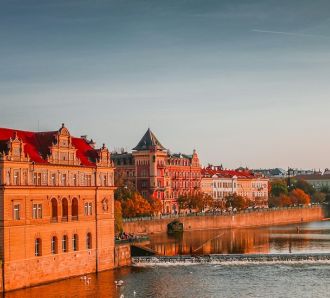 Prague at sunset
