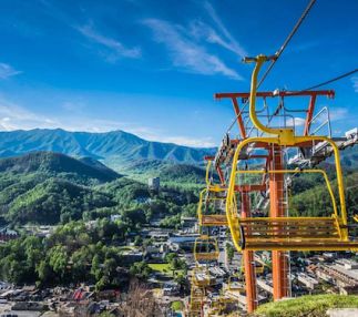 gatlinburg sky lift tennessee views over great smoky mountains