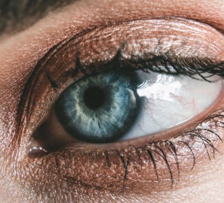 close up of an eye