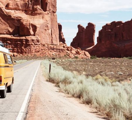 camper in the desert