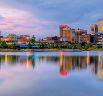 birmingham alabama skyline at dusk family days out