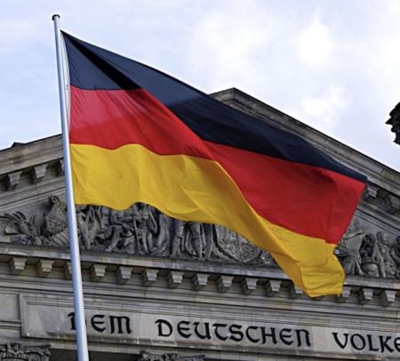 german flag on building