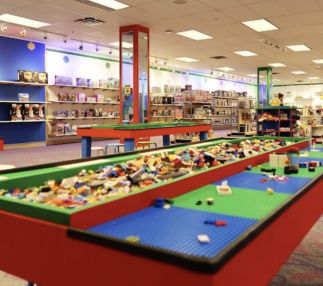 One of our many Lego tables for creativity