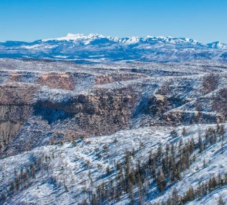 A wide shot of Mesa Verde National park