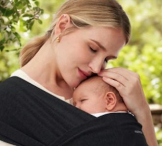 mum with baby carrier