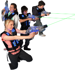  kids with laser beem