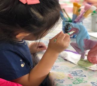 just claying around girl painting