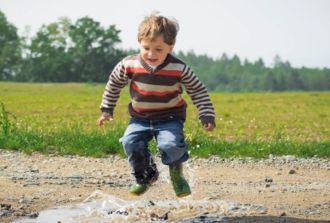 People playing in park