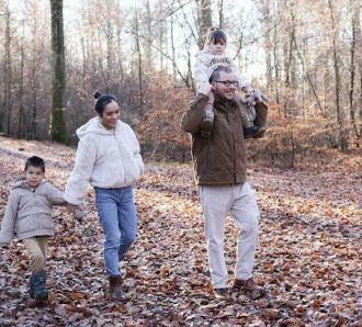 Outdoor family walk